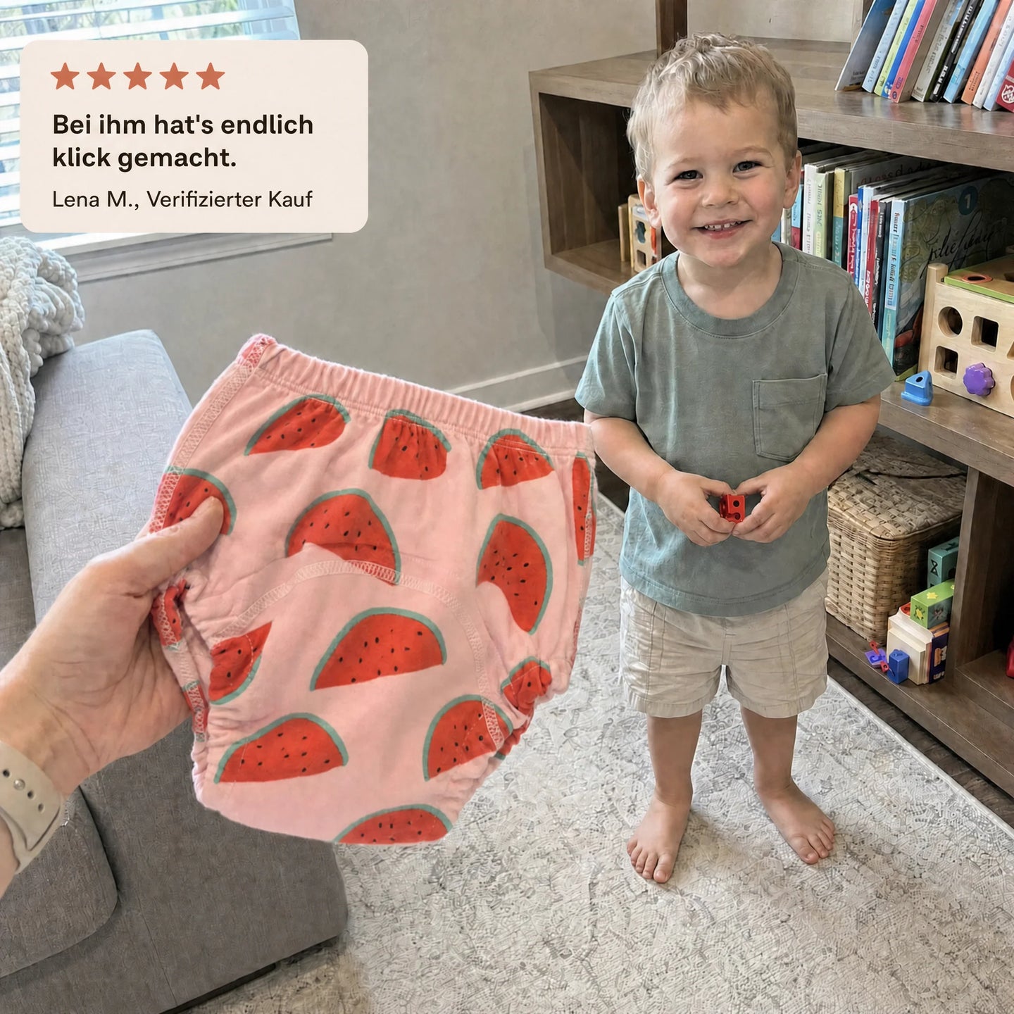 Tinkle Buddy Trainingsunterhosen - Elternbewertung von Lena M.